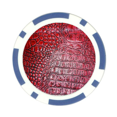 Ll Alligator Red Poker Chip Card Guard (10 pack) from ArtsNow.com Front