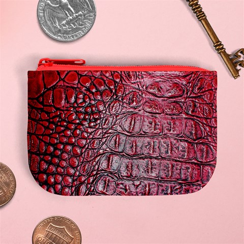 Ll Alligator Red Mini Coin Purse from ArtsNow.com Front