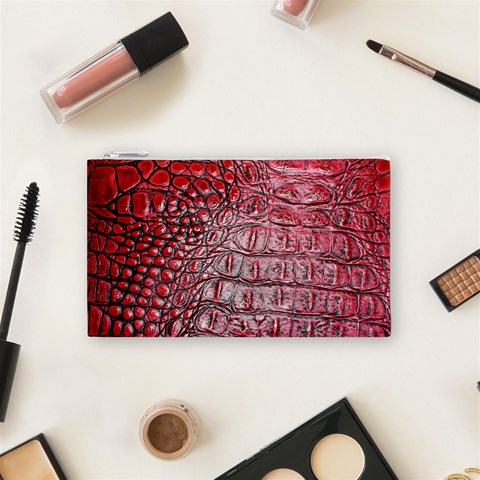 Ll Alligator Red Cosmetic Bag (Small) from ArtsNow.com Front