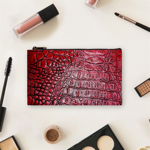 Ll Alligator Red Cosmetic Bag (Small) from ArtsNow.com Front