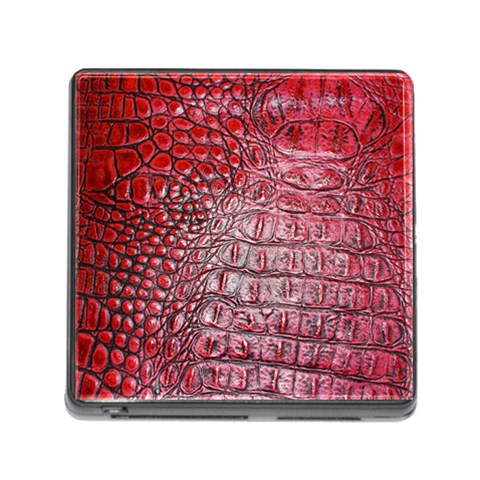 Ll Alligator Red Memory Card Reader with Storage (Square) from ArtsNow.com Front