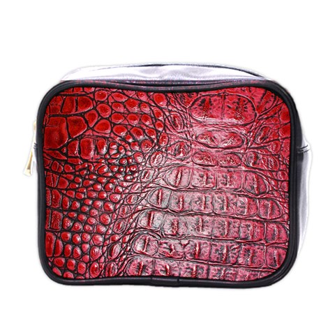 Ll Alligator Red Mini Toiletries Bag (One Side) from ArtsNow.com Front