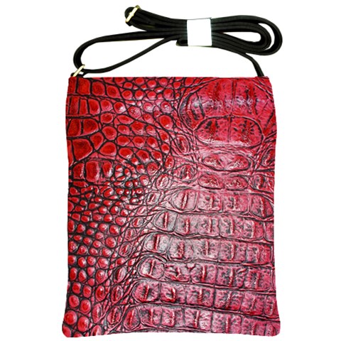 Ll Alligator Red Shoulder Sling Bag from ArtsNow.com Front