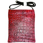 Ll Alligator Red Shoulder Sling Bag