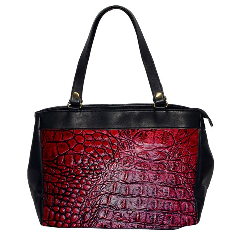 Ll Alligator Red Oversize Office Handbag (One Side) from ArtsNow.com Front