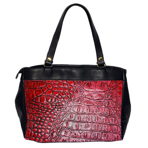 Ll Alligator Red Oversize Office Handbag (Two Sides) from ArtsNow.com Back