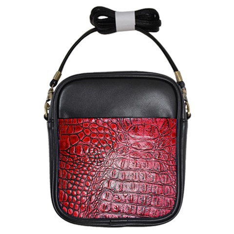 Ll Alligator Red Girls Sling Bag from ArtsNow.com Front