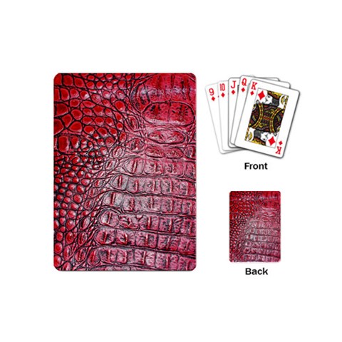 Ll Alligator Red Playing Cards (Mini) from ArtsNow.com Back