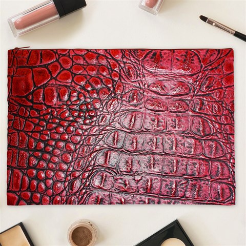 Ll Alligator Red Cosmetic Bag (XXL) from ArtsNow.com Front