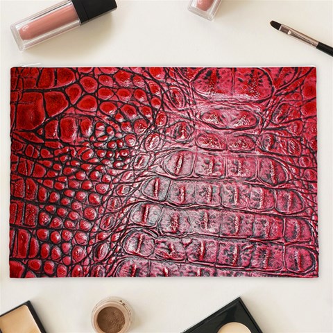 Ll Alligator Red Cosmetic Bag (XXL) from ArtsNow.com Front