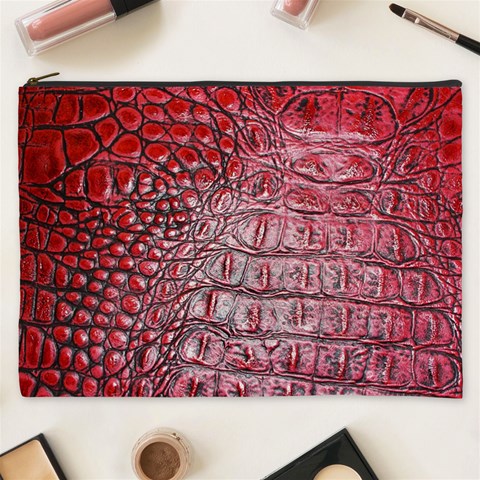 Ll Alligator Red Cosmetic Bag (XXXL) from ArtsNow.com Front