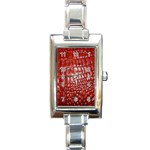 Ll Alligator Natural Color Rectangular Italian Charm Watch