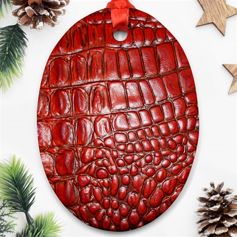 Ll Alligator Natural Color Ornament (Oval) from ArtsNow.com Front