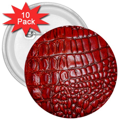 Ll Alligator Natural Color 3  Button (10 pack) from ArtsNow.com Front