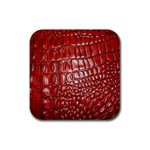 Ll Alligator Natural Color Rubber Square Coaster (4 pack)