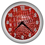 Ll Alligator Natural Color Wall Clock (Silver)