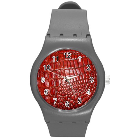 Ll Alligator Natural Color Round Plastic Sport Watch Medium from ArtsNow.com Front