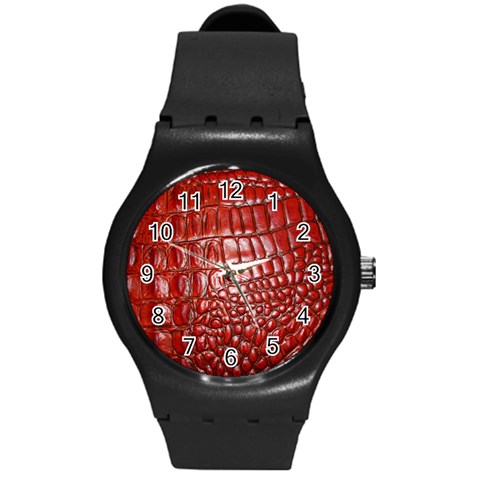 Ll Alligator Natural Color Round Plastic Sport Watch Medium from ArtsNow.com Front