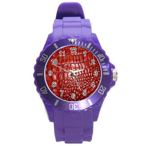 Ll Alligator Natural Color Round Plastic Sport Watch Large from ArtsNow.com Front