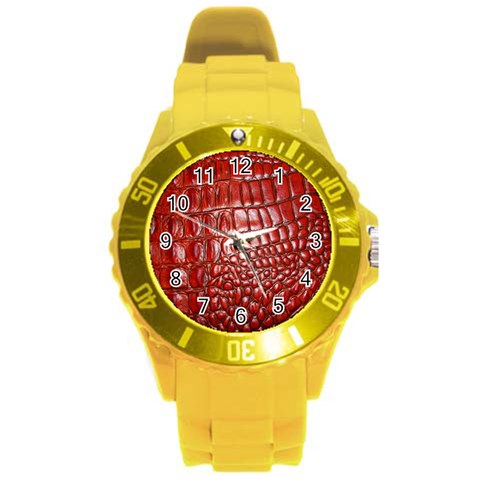 Ll Alligator Natural Color Round Plastic Sport Watch Large from ArtsNow.com Front