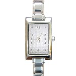 Ll Alligator White Rectangular Italian Charm Watch