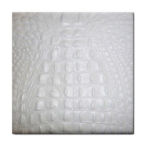 Ll Alligator White Tile Coaster from ArtsNow.com Front