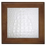 Ll Alligator White Framed Tile