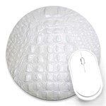 Ll Alligator White Round Mousepad