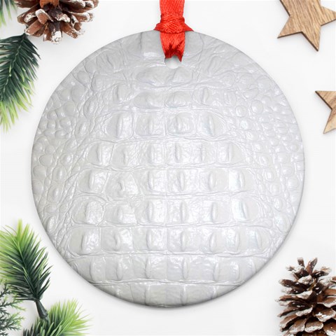 Ll Alligator White Ornament (Round) from ArtsNow.com Front