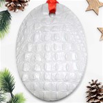 Ll Alligator White Ornament (Oval)