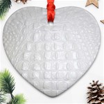 Ll Alligator White Ornament (Heart)