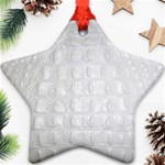 Ll Alligator White Ornament (Star)