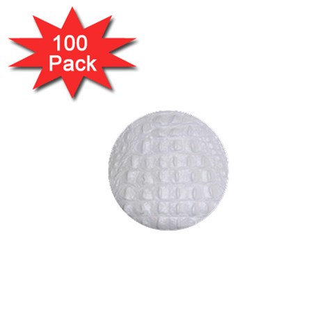 Ll Alligator White 1  Mini Button (100 pack)  from ArtsNow.com Front