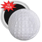 Ll Alligator White 3  Magnet (10 pack)