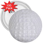 Ll Alligator White 3  Button (100 pack)