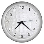 Ll Alligator White Wall Clock (Silver)