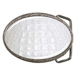 Ll Alligator White Belt Buckle