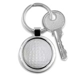 Ll Alligator White Key Chain (Round)