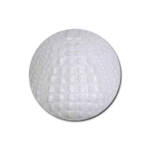 Ll Alligator White Rubber Coaster (Round) from ArtsNow.com Front