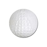 Ll Alligator White Magnet 3  (Round)