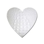 Ll Alligator White Magnet (Heart)