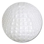 Ll Alligator White Magnet 5  (Round)