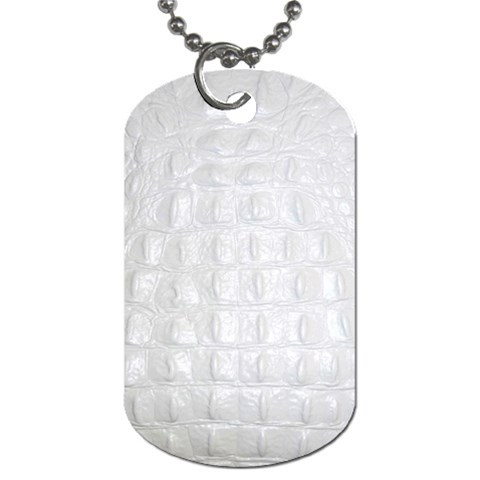 Ll Alligator White Dog Tag (One Side) from ArtsNow.com Front