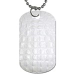 Ll Alligator White Dog Tag (One Side)