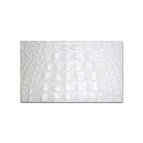 Ll Alligator White Sticker Rectangular (10 pack) from ArtsNow.com Front