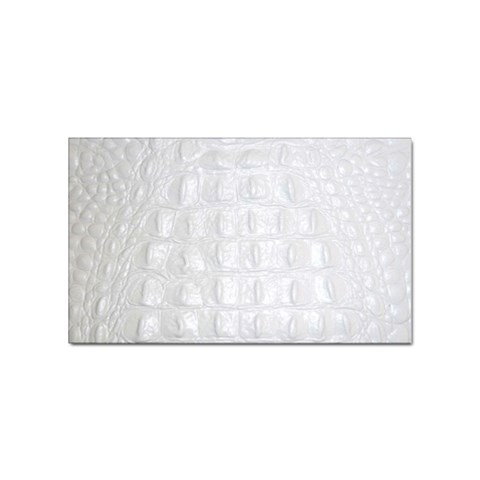 Ll Alligator White Sticker Rectangular (100 pack) from ArtsNow.com Front