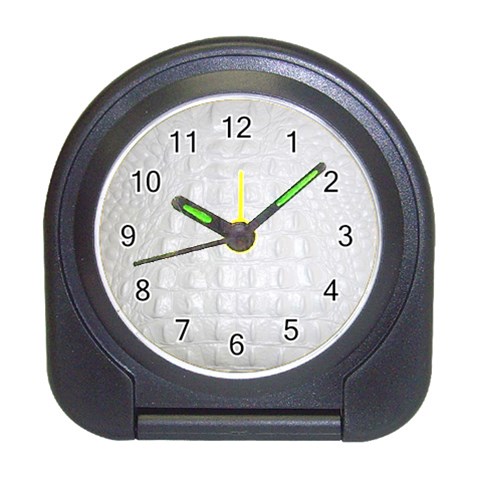 Ll Alligator White Travel Alarm Clock from ArtsNow.com Front