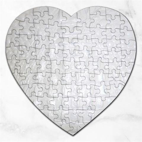 Ll Alligator White Jigsaw Puzzle (Heart) from ArtsNow.com Front