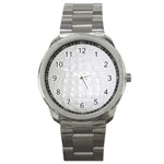 Ll Alligator White Sport Metal Watch