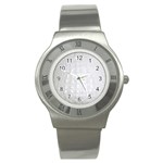 Ll Alligator White Stainless Steel Watch